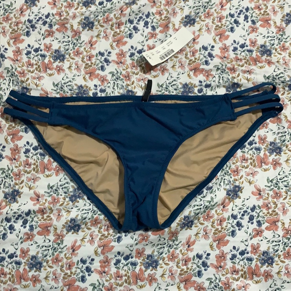 J. Crew Navy Blue Bikini Bottoms Medium NEW WITH TAGS